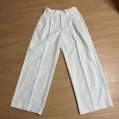 Drawer☆ドゥロワー☆コットンツイルタックパンツスラックス - メルカリ