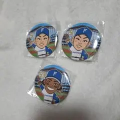 ファイターズ 缶バッジ 野村 水谷 3つセット ガチャ