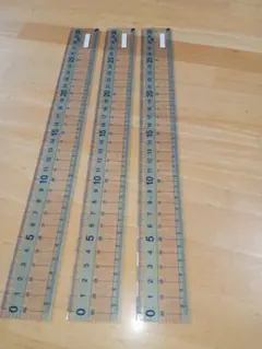 30cm 透明プラスチック定規 3本セット