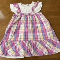 BeBe Petits Pois ノースリーブワンピース 110 チェック