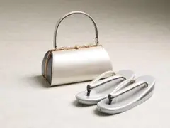 【新品】草履バッグセット(シルバー) 　01971