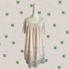 y2k 00s 森ガール ドット ミニワンピ チュニック フェアリーグランジ