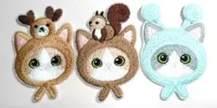 猫ちゃん✤アップリケステッカー