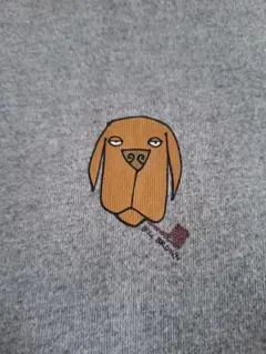 UNIQLO Tシャツ BILL BROWN 犬柄 グレー M