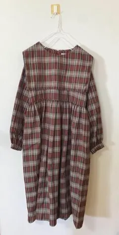 merry jenny チェック柄セーラーワンピース　アカ