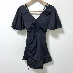 水着 ワンピース ブラック フレア M