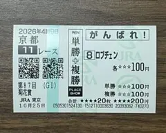 JRA 경마 롭첸 응원마권 국화상