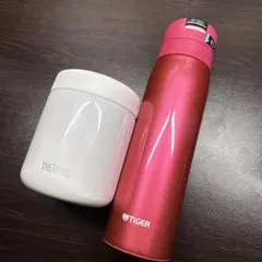 サーモス スープジャー 300ml ホワイト 保温弁当箱　タイガー水筒付き