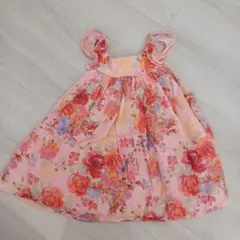 nextピンク花柄ノースリーブワンピース