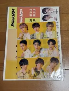 Snow Man ミニクリアファイル ステッカーセット