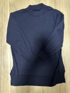 SLOBE IENA ネイビー 長袖ニット　ウール100%