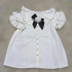 美品】RIKO リコ ラッピングリボンブラウス 白 フリル 白 - メルカリ