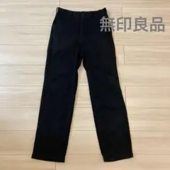 無印良品　70サイズ　メンズパンツ　洗いざらしチノワイドパンツ黒