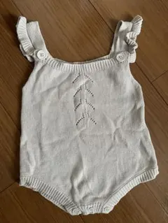 ニット　ロンパース　80 バースデイ　mamaraku サロペット