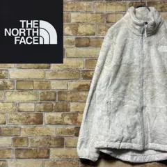 ノースフェイス　ボアフリースジャケット　刺繍ロゴ　白　ホワイト　古着女子　M