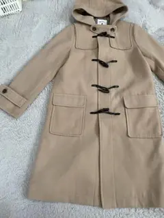 ベージュ ダッフルコート フード付き