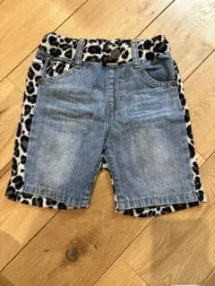 JUNK STORE ホワイトレオパード柄ハーフパンツ 90サイズ