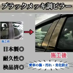 ステップワゴン RK1〜7型 10pフルセット 超鏡面ブラックメッキ調ピラー