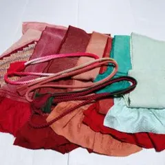 帯締め帯揚げおまとめセット　振袖用　成人式　正絹　訳あり