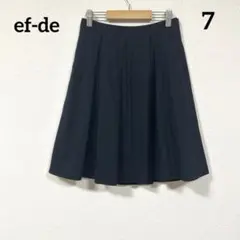 ef-de エフデ コットン プリーツフレアスカート 黒 7号