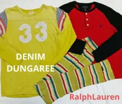 ラルフローレン　デニムダンガリー　シャツ　レギンス　160cm