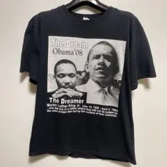 オバマ usa製00s オバマ キング牧師tシャツ 大統領tシャツ メッセージt 