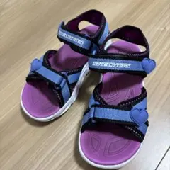 SKECHERS サンダル パープル ハートモチーフ19cmのサムネイル