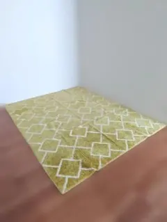 グリーン ダイヤモンドパターンラグ 190x240cm