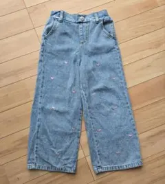 ハート刺繍デニムパンツ　120cm