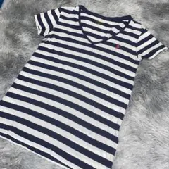 【POLORALPH LAUREN】Tシャツ　Vネック　ボーダー