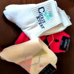 【新品未使用】靴下３足セット　ラルフローレン　クリス・エバート　22-24cm