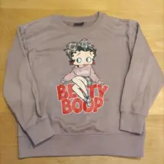 ベティ・ブープ トレーナー 140サイズ パープル　昭和レトロ　y2k