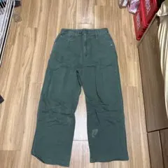 ワークパンツ カーキ ワイドシルエットのサムネイル