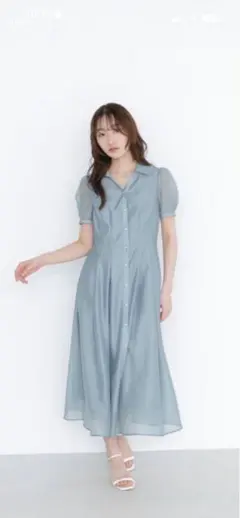 NATURAL BEAUTY BASIC パールボタンシャツワンピース