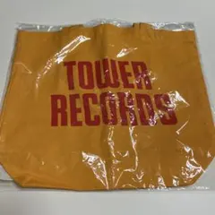 TOWER RECORDS トートバッグ イエロー Ver.2 ロゴ　レコード