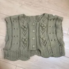 オリーブグリーン ベビーベスト サイズ90