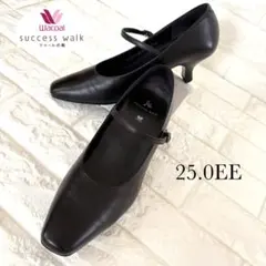 美品 ワコール　サクセスウォーク パンプス　ストラップ　25.0 EEのサムネイル