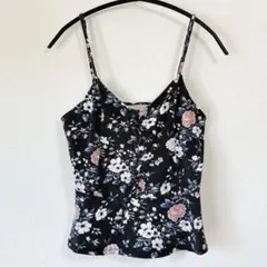 アメリカンイーグル 花柄レースアップキャミソール 黒色 L 夏服ノースリーブのサムネイル