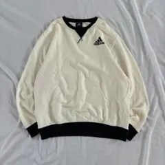 00s adidas スウェット トレーナー 刺繍ロゴ y2k ストリート 古着