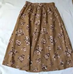 Proportion フラワープリント スカート ブラウン
