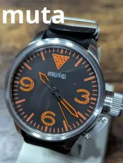 電池交換済み　muta ムータ ミリタルーチェ 腕時計 ミリタリー ブラックのサムネイル