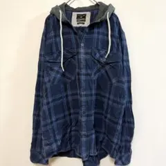 クイックシルバー チェック パーカー L 紺 ストリート アメカジ 90sのサムネイル