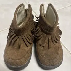 ブラウン フリンジ ブーツ