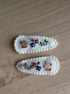Familiar刺繍 ヘアピン(ss)
