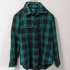 ラルフローレン ブロックチェック ネルシャツ グリーン