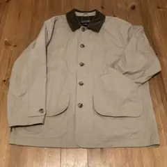 Lands’End コーデュロイ襟 ベージュカバーオール ハンティングジャケット