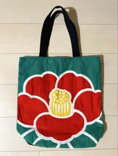 岩川旗店 大漁旗 トートバッグ 大椿緑