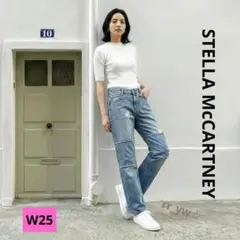 ステラマッカートニー ダメージ加工 デニム ジーンズ フリンジ イタリア製 25のサムネイル