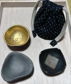 菊地保寿堂奥山清行デザインティーポット げんじss 茶托 月 4枚