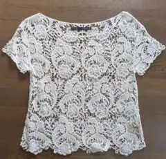 ZARA BASIC レーストップス コットン100%　М